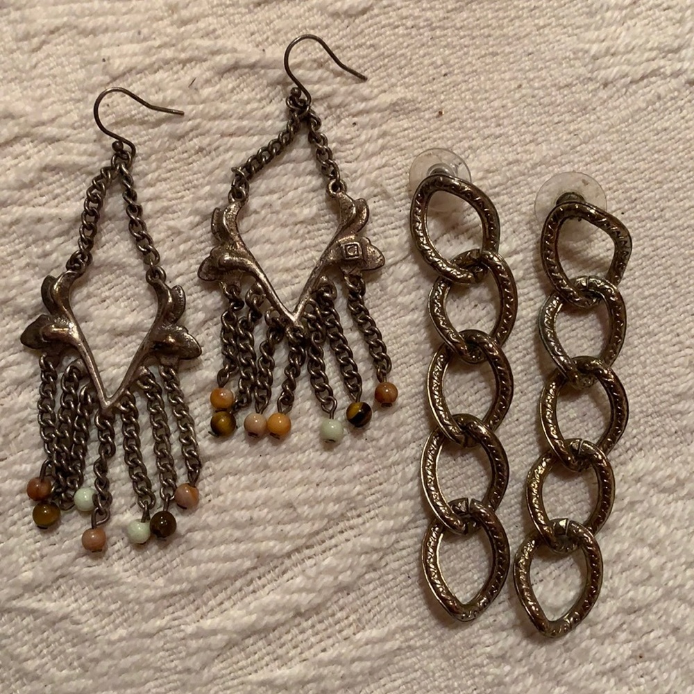 Set of 2 Textured Earrings